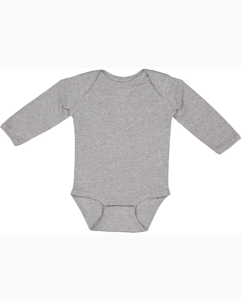 Rabbit Skins 4411 Infant Long Sleeve Baby Rib Bodysuit