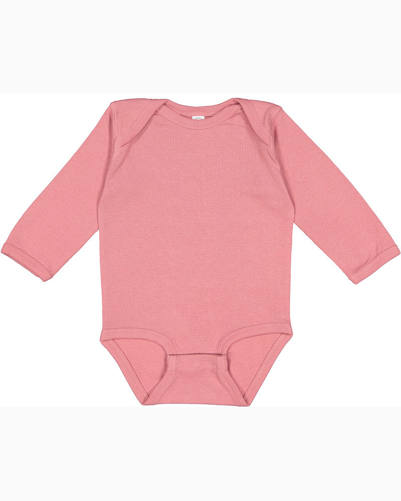 Rabbit Skins 4411 Infant Long Sleeve Baby Rib Bodysuit