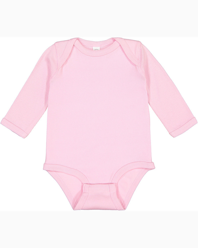 Rabbit Skins 4411 Infant Long Sleeve Baby Rib Bodysuit