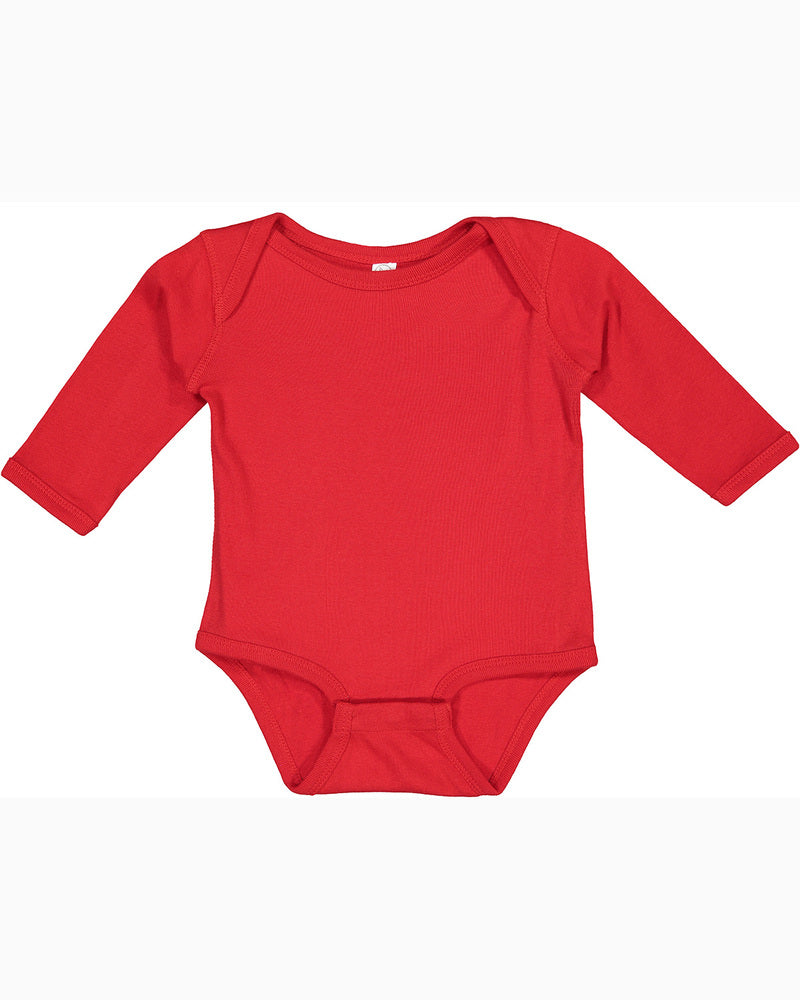 Rabbit Skins 4411 Infant Long Sleeve Baby Rib Bodysuit