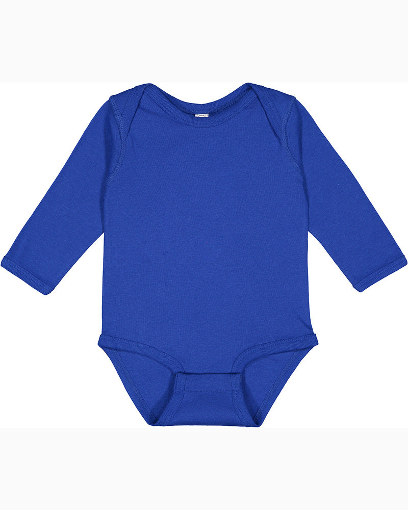 Rabbit Skins 4411 Infant Long Sleeve Baby Rib Bodysuit