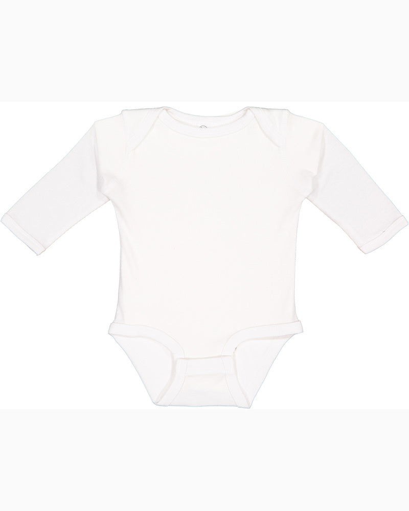 Rabbit Skins 4411 Infant Long Sleeve Baby Rib Bodysuit