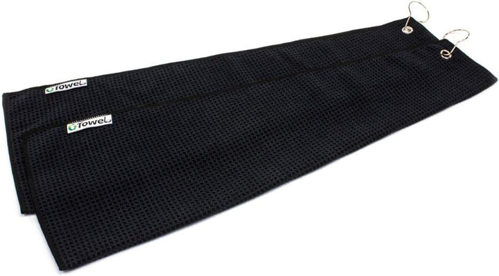Clothlete Hook &amp; Grommet Microfiber Golf Bag Towel 2 Pack