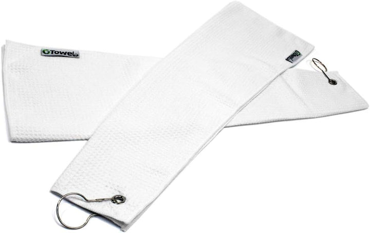 Clothlete Hook &amp; Grommet Microfiber Golf Bag Towel 2 Pack