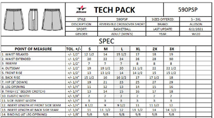 CROSS OVER REVERSIBLE BASKETBALL SHORTS