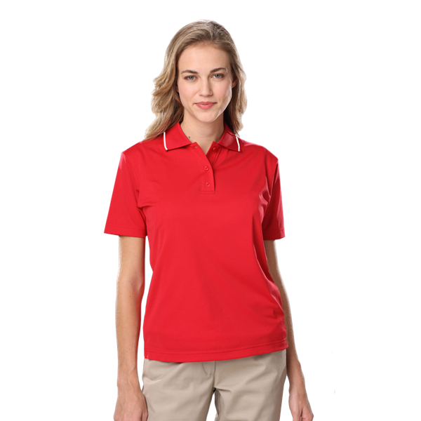 Tipped Polos BG6301 Ladies' s Striped Trim Value Polo
