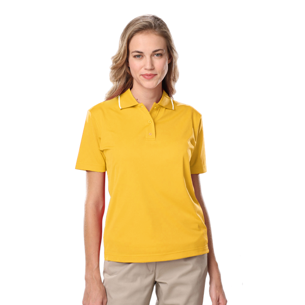 Tipped Polos BG6301 Ladies' s Striped Trim Value Polo