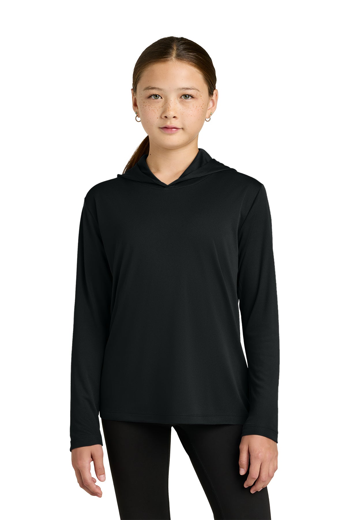 YST420LSH Sport-Tek® Youth Posi-UV® Pro Long Sleeve Hoodie