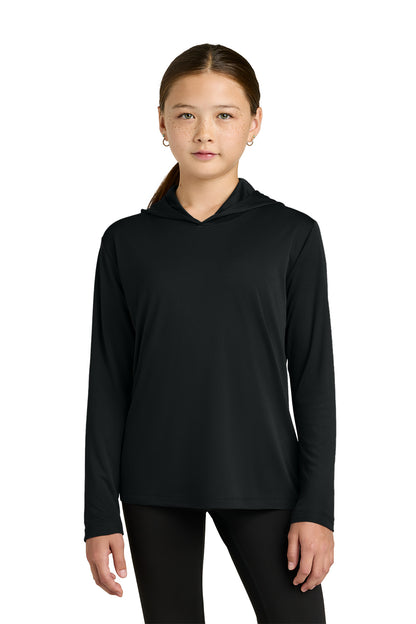 YST420LSH Sport-Tek® Youth Posi-UV® Pro Long Sleeve Hoodie