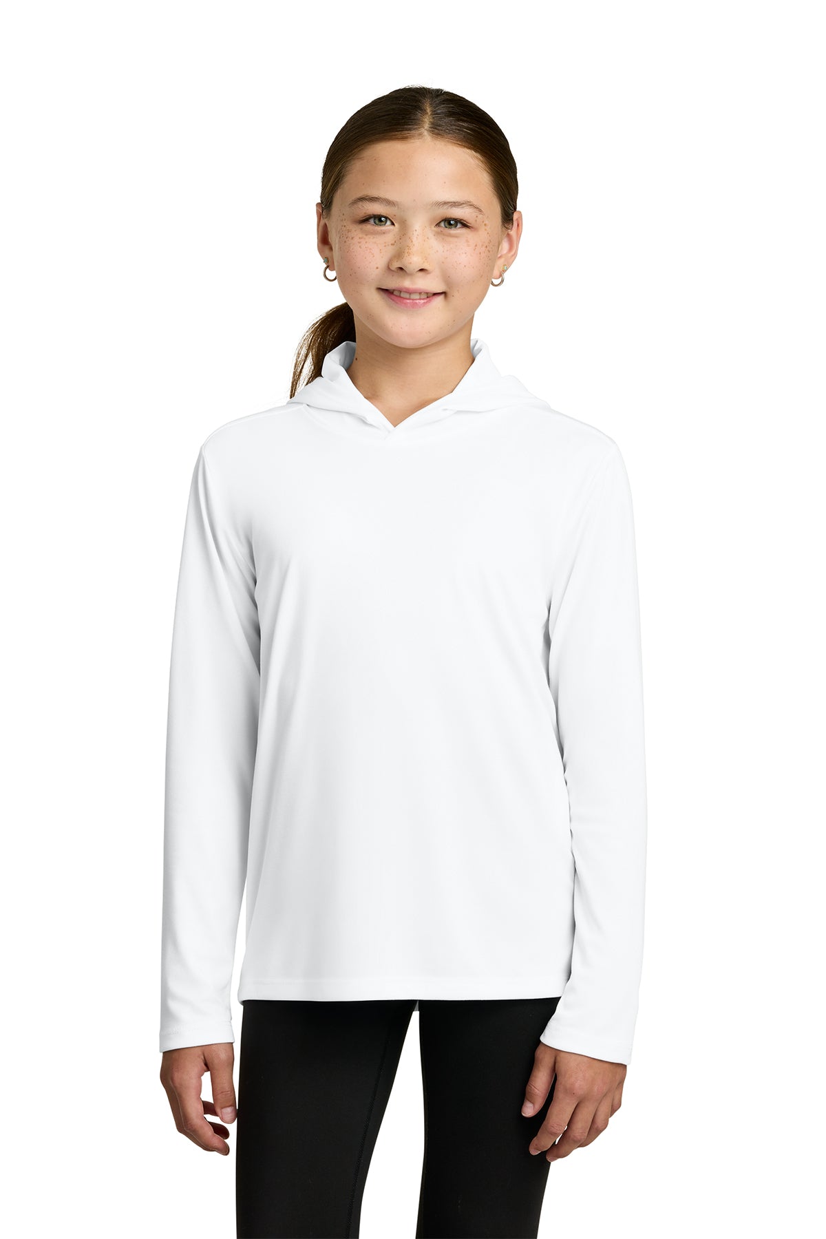 YST420LSH Sport-Tek® Youth Posi-UV® Pro Long Sleeve Hoodie