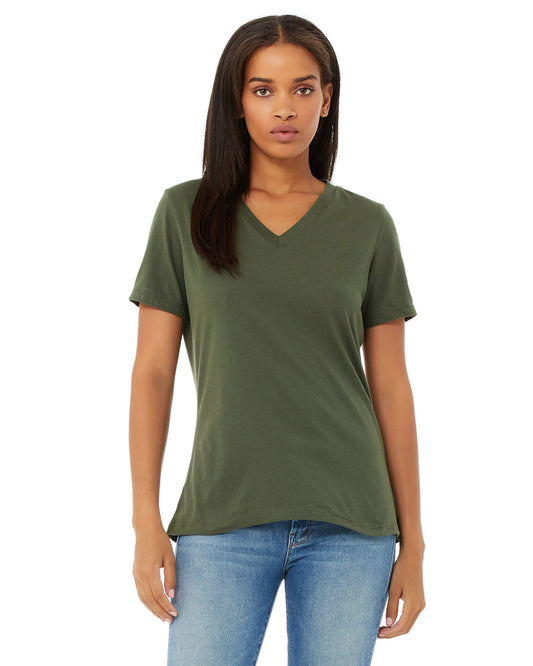 Bella + Canvas 6405 Women's Relaxed Jersey Short Sleeve V-Neck T-Shirt