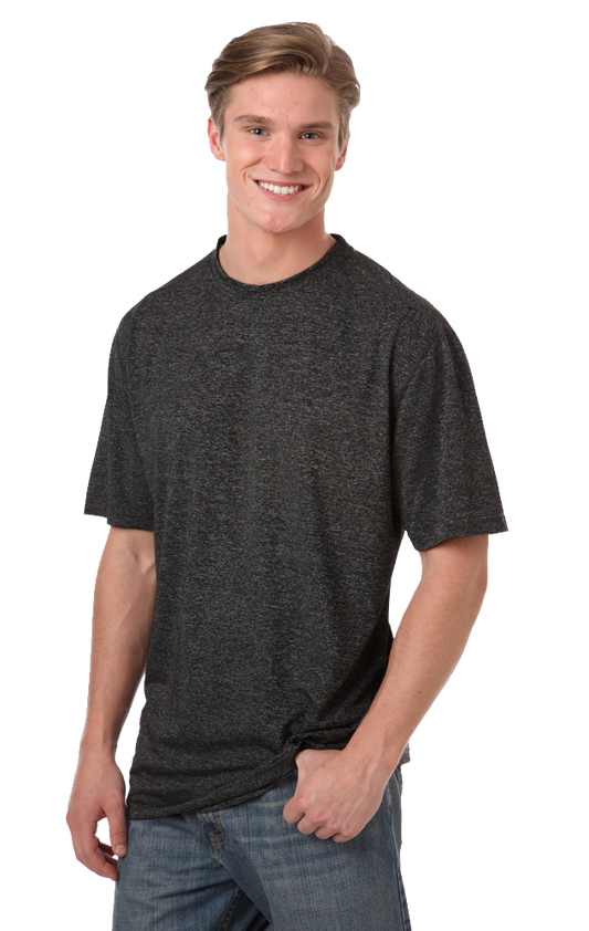 BG7228 Men's Heathered Crew Neck Tee