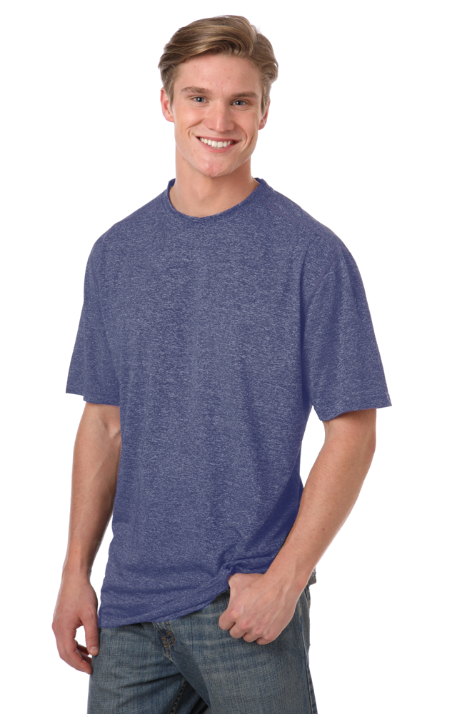 BG7228 Men's Heathered Crew Neck Tee