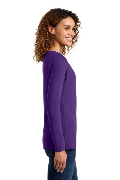 Port & Co™ Women's Long Sleeve Fan Favorite™ V-Neck Tee