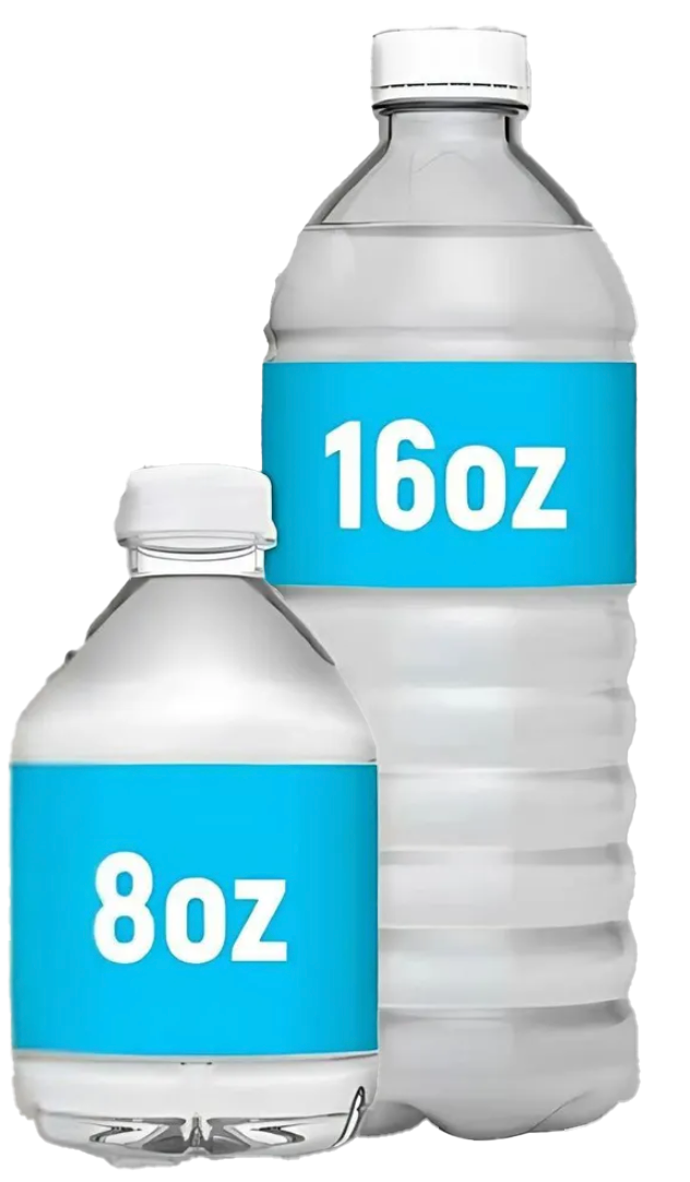 Custom water bottle labels 8oz or 16oz 8.5" x 1.65"