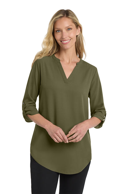 LW701  Port Authority® Women's 3/4-Sleeve Tunic Blouse