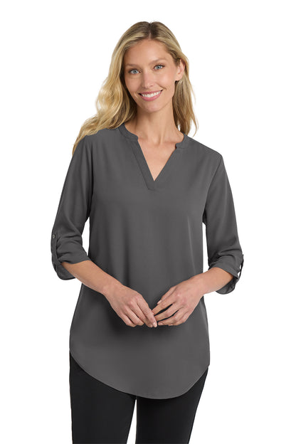 LW701  Port Authority® Women's 3/4-Sleeve Tunic Blouse