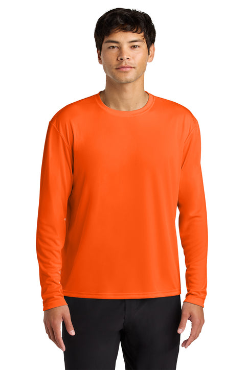 A4 N3165 Cooling Performance Long Sleeve Tee - Safety Orange