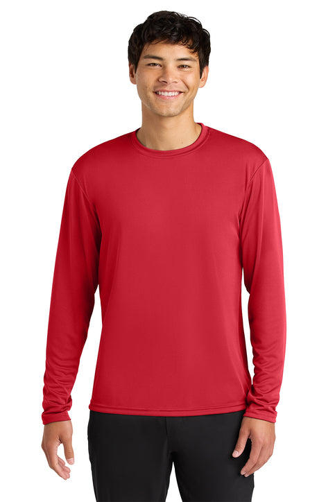 A4 N3165 Cooling Performance Long Sleeve Tee - Scarlet