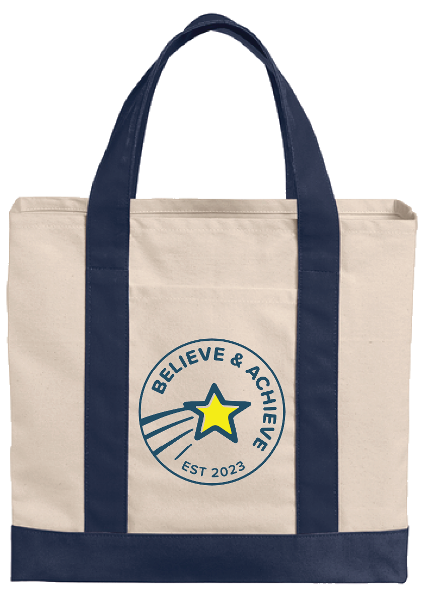 Believe & Achieve Tote Bags (IQR)