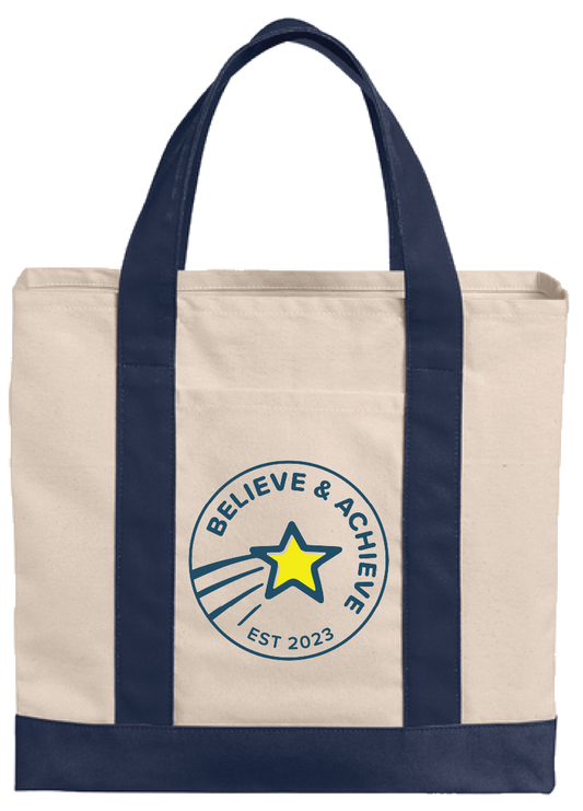 Believe & Achieve Tote Bags (IQR)