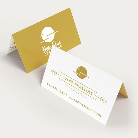 A) Fold Over Business Cards 3.5" x 4"