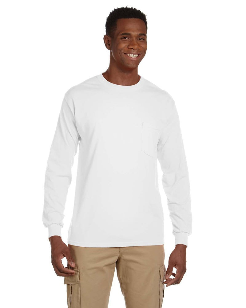 Gildan G241 Ultra Cotton ® 100% Cotton Long Sleeve T-Shirt with Pocket