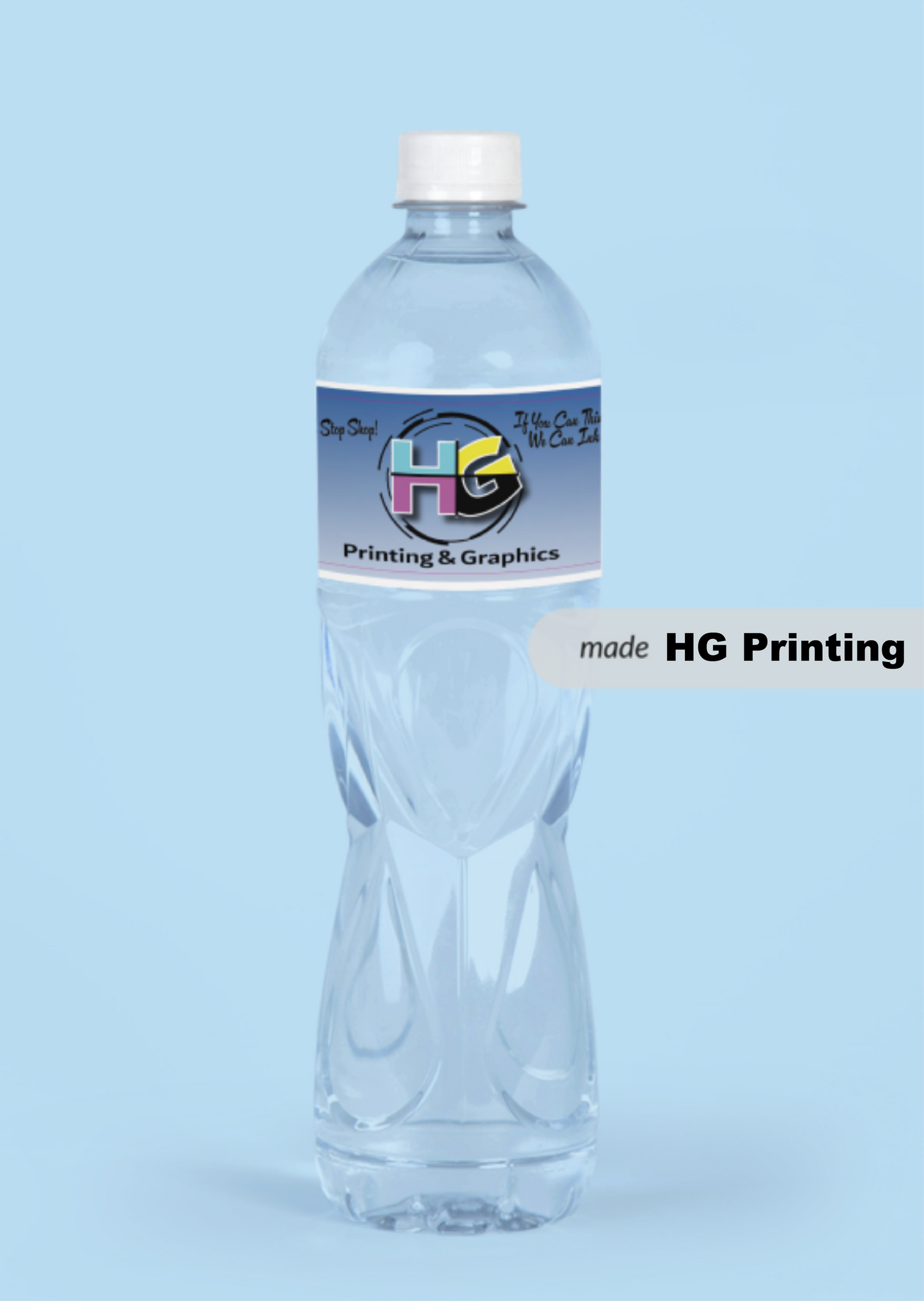 Custom water bottle labels 8oz or 16oz 8.5" x 1.65"