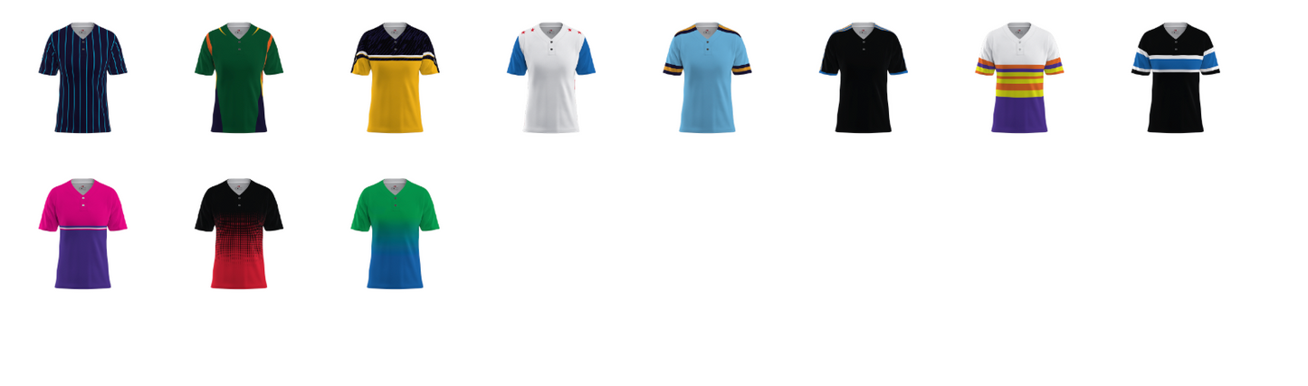Short Sleeve 2 Button Jersey (Full Custom Design)