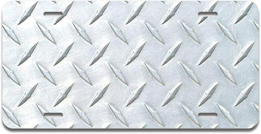 Diamond Plate Look Aluminum License Plate