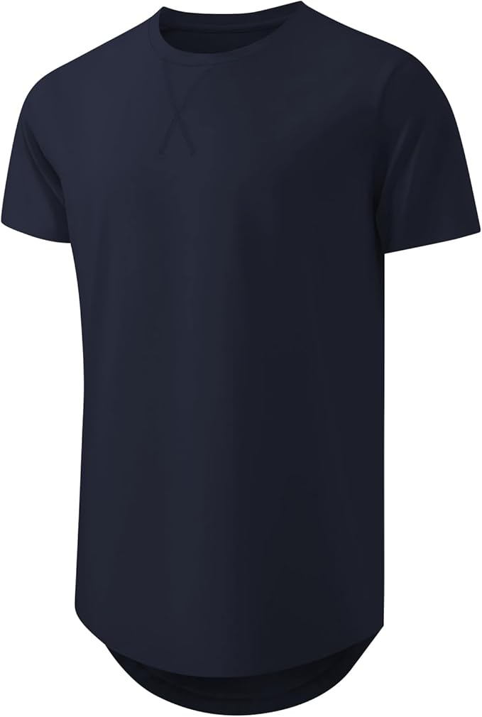 Big and Tall T-Shirts Casual Stretch Short-Sleeve Shirts for Men