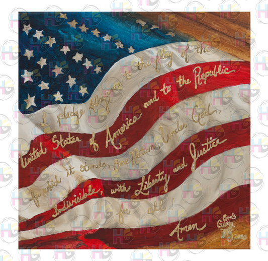I pledge Allegiance Stretched Canvas - Patriot