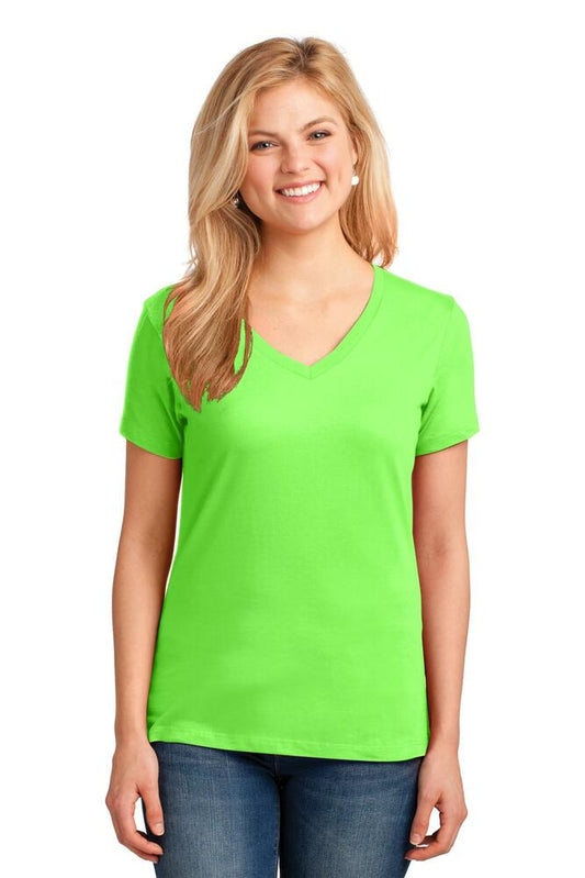 Port & Company LPC54V Ladies Core Cotton V-Neck Tee