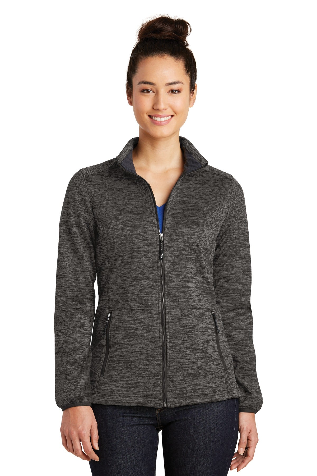 Sport-Tek LST30 Ladies PosiCharge ® Electric Heather Soft Shell Jacket