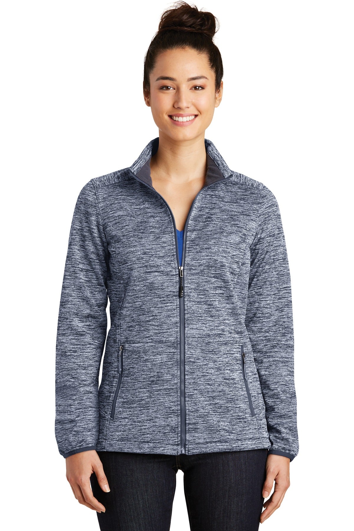 Sport-Tek LST30 Ladies PosiCharge ® Electric Heather Soft Shell Jacket