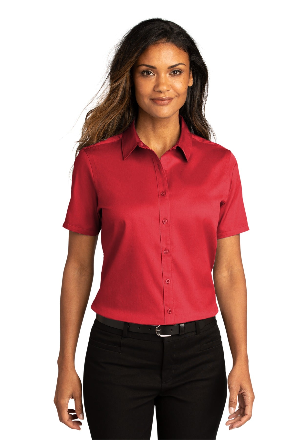 Port Authority LW809 Ladies Short Sleeve SuperPro ™ React ™ Twill Shirt