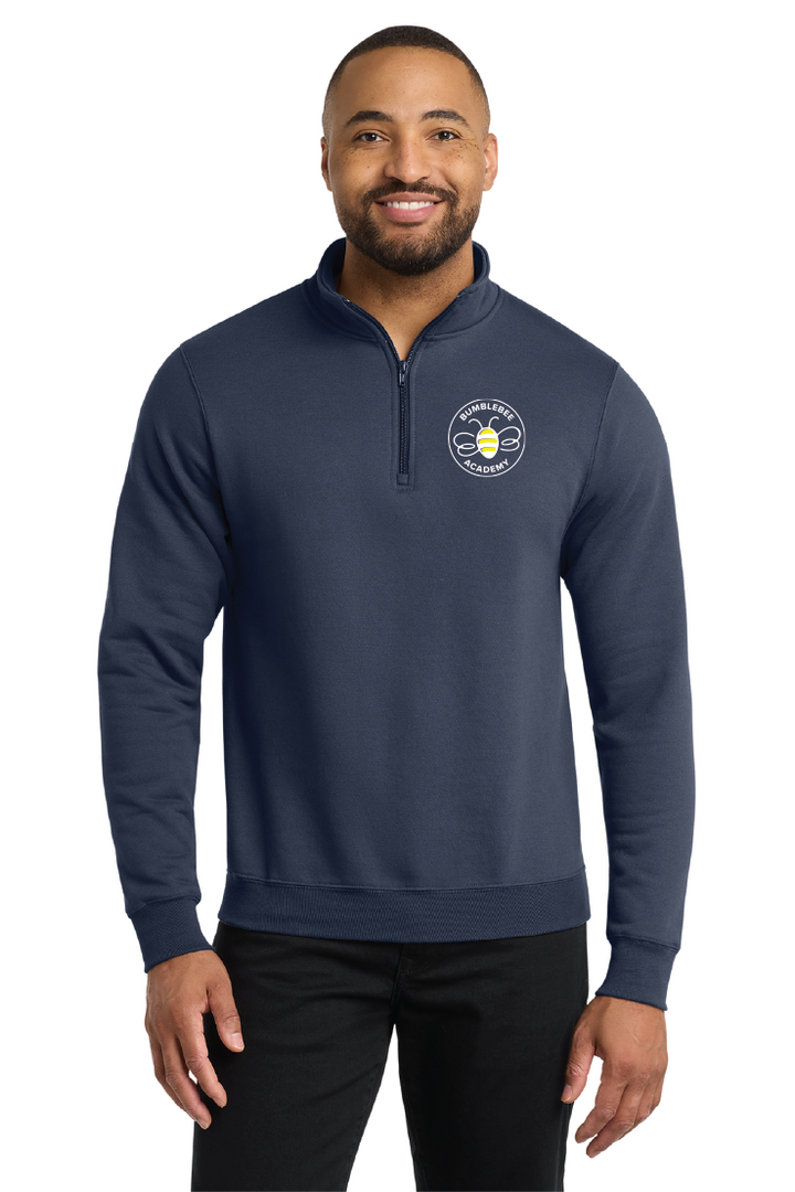 Bumblebee Academy Group Port &amp; Co® Core Fleece 1/4-Zip Pullover Sweatshirt PC78Q EMB