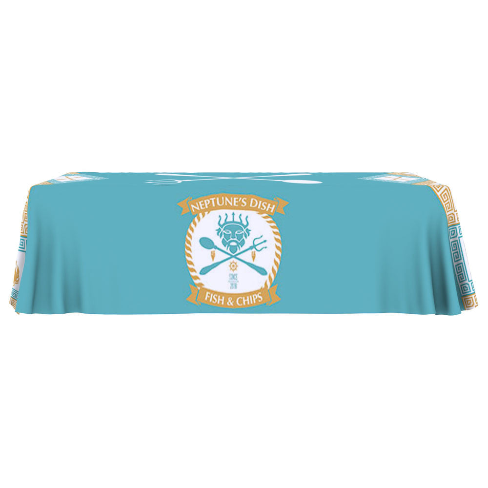 8 ft. Custom Table Cover – Full Back