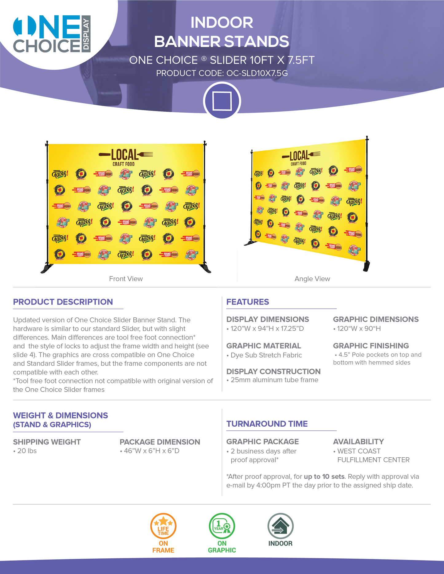 ONE CHOICE® Slider Banner Stands