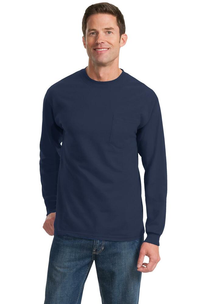 Port & Company PC61LSP Long Sleeve Essential Pocket Tee