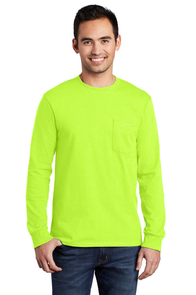 Port & Company PC61LSP Long Sleeve Essential Pocket Tee