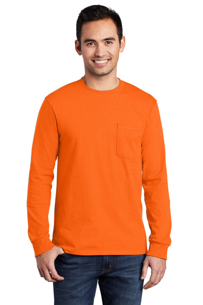 Port & Company PC61LSP Long Sleeve Essential Pocket Tee