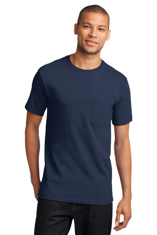 Port &amp; Co Essential Pocket Tee. PC61P