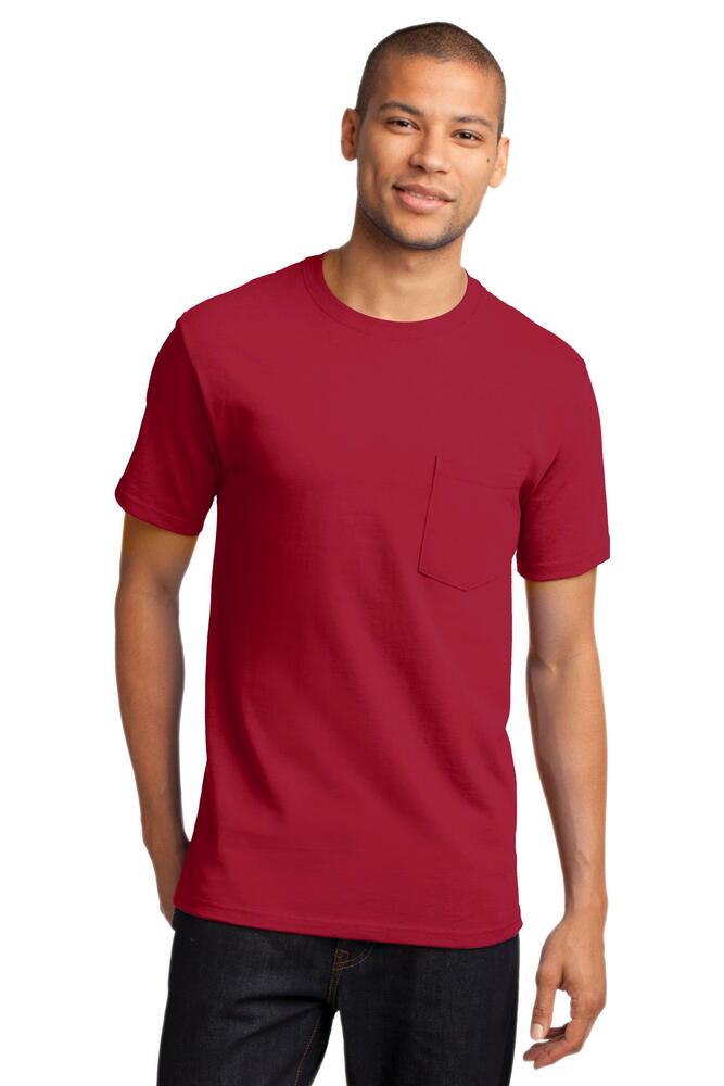 Port &amp; Co Essential Pocket Tee. PC61P