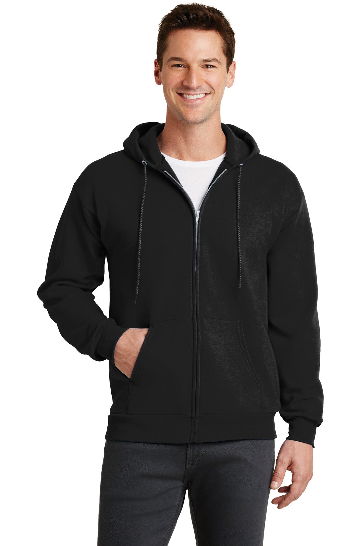 Port & Company PC78ZH Core Fleece Full-Zip Hooded Sweatshirt