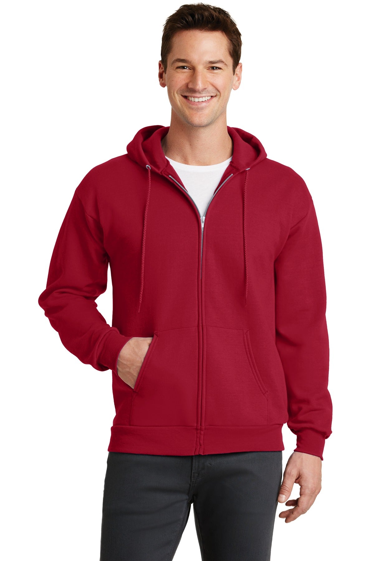 Port & Company PC78ZH Core Fleece Full-Zip Hooded Sweatshirt