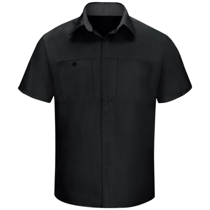 Men's Short Sleeve Performance Plus Shop Shirt With Oilblok Technology SY42CF