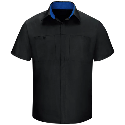 Men's Short Sleeve Performance Plus Shop Shirt With Oilblok Technology SY42CF