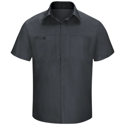 Men's Short Sleeve Performance Plus Shop Shirt With Oilblok Technology SY42CF