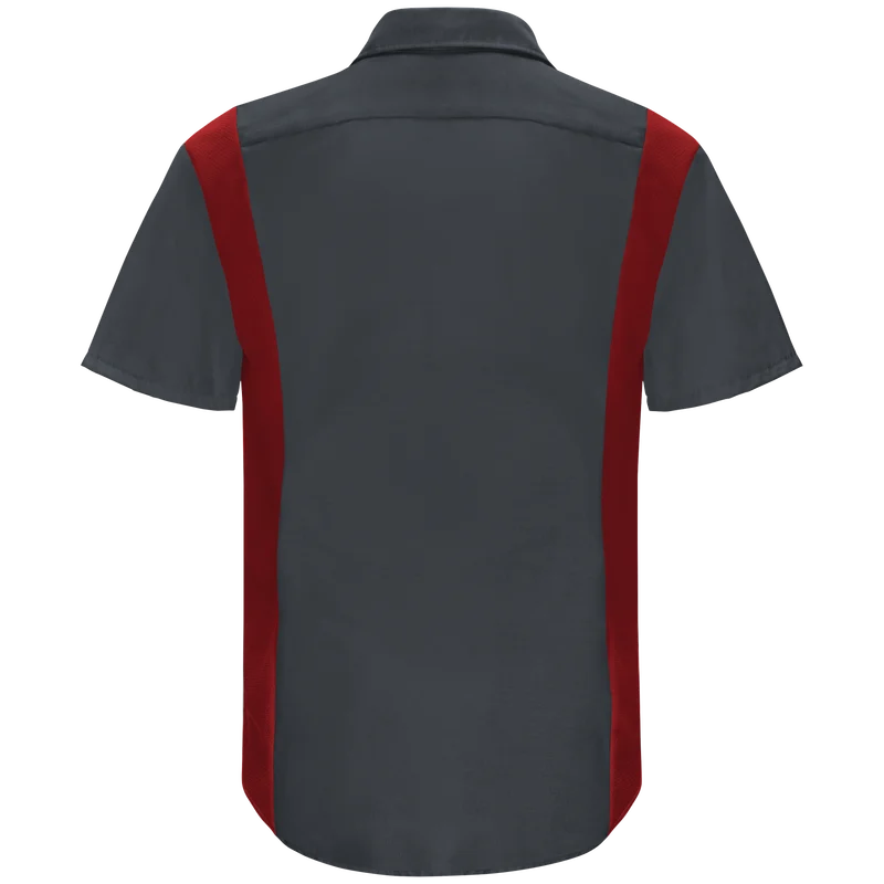 Men's Short Sleeve Performance Plus Shop Shirt With Oilblok Technology SY42CF